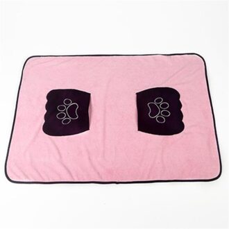 Hond Drogen Handdoek Ultra-absorberende Hond Handdoek Microfiber Zacht Materiaal Microfiber Poot Badhanddoek Huisdier product Roze
