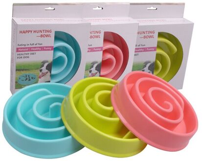 Hond Feeding Bowls Puppy Slow Down Eten Feeder Schotel Kom Voorkomen Obesitas Honden Benodigdheden D / groen 1stk