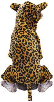Hond Flanel Luipaard Print Kleding Zachte Warme Pet Hond Kleding Jumpsuits Fleece Hond Jasje Pet Pyjama Voor Honden Outfit