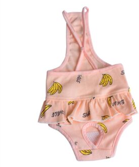 Hond Fysiologische Broek Puppy Jumpsuit Sanitaire Korte Slipje Honden Luiers Ondergoed Sanitair Korte Vrouwelijke Hond Luiers roze geel / M
