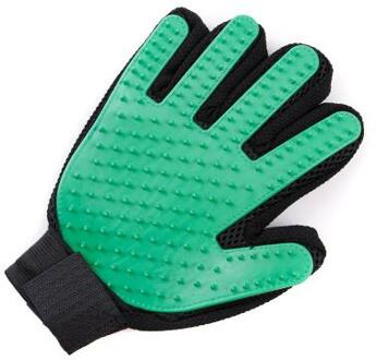 Hond Haar Remover Handschoenen Kam Zachte Siliconen Katten Bad Leverancier Grooming Reinigingsborstel Zachte Efficiënte Massage Huisdieren Product Groen / rechtsaf hand