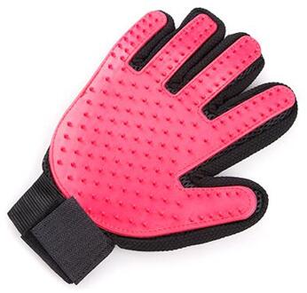 Hond Haar Remover Handschoenen Kam Zachte Siliconen Katten Bad Leverancier Grooming Reinigingsborstel Zachte Efficiënte Massage Huisdieren Product Rood / rechtsaf hand