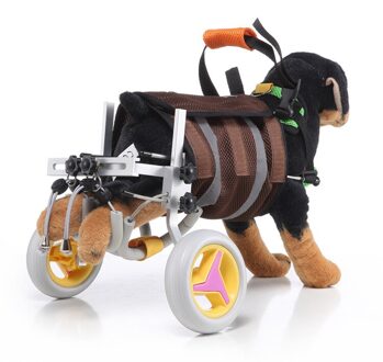 Hond Herstel Producten Huisdier Rolstoel Voor Gehandicapten Achterpoten Kleine Hond Kat/Doggie/Puppy Walk Rvs Hond rolstoel zilver
