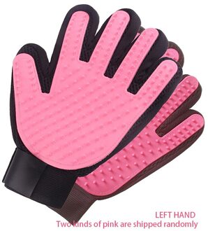 Hond Huisdier Baden Handschoenen Siliconen Kat Borstel Kam Vergieten Haar Handschoenen Hond Bad Schoonmaakproducten Dier Kam roze links