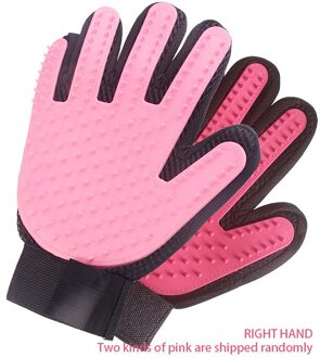 Hond Huisdier Baden Handschoenen Siliconen Kat Borstel Kam Vergieten Haar Handschoenen Hond Bad Schoonmaakproducten Dier Kam roze rechtsaf