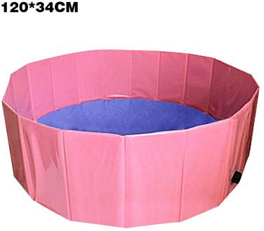 Hond Huisdier Zwembad Opvouwbare Hond Baden Bad Outdoor Huisdier Peuterbad Ronde Wassen Vijver Voor Honden Katten Puppy 120X34CM