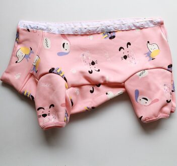 Hond Jumpsuit Warme Fleece Puppy Kleding Roze Gedrukt Hoge Hals Overalls Voor Kleine Honden Beschermen Buik Pyjama Chihuahua Jas 11
