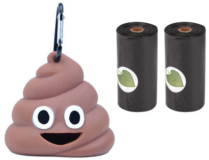 Hond Kak Zak Dispenser Grappige Vorm Houder Opbergdoos Afval Tas Deispenser Past Voor Huisdier Aangelijnd Kak Tassen Set zwart reeks 2