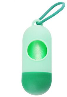 Hond Kak Zak Dispenser Huisdier Zak Afval Portable Milieuvriendelijke Voor Hond Schoonmaken Zakken Duurzaam Vuilniszakken Voor Honden Katten Huisdier levert donker groen