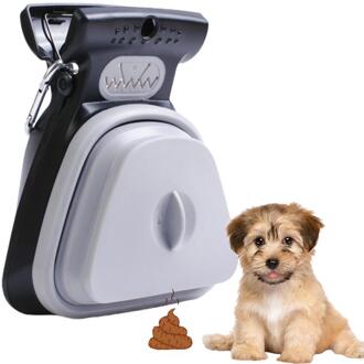 Hond Kak Zak Dispenser Reizen Opvouwbare Pooper Scooper Huisdier Wc Clip Schop Handige Hond Levert Scheppen Kak Artefact grijs / L