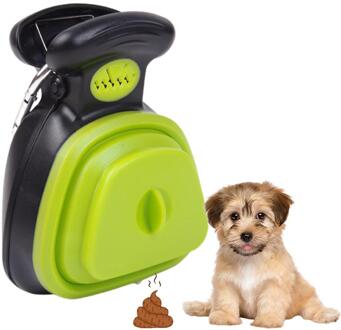 Hond Kak Zak Dispenser Reizen Opvouwbare Pooper Scooper Huisdier Wc Clip Schop Handige Hond Levert Scheppen Kak Artefact groen / S