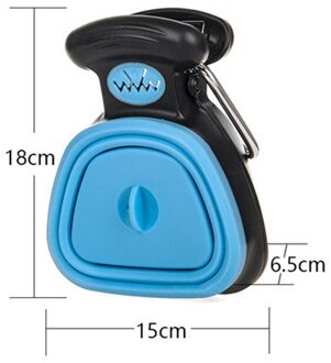 Hond Kak Zak Dispenser Reizen Opvouwbare Pooper Scooper Kak Scoop Schoon Animal Afval Picker Cleaning Tools Huisdier Producten blauw L