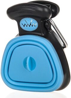 Hond Kak Zak Dispenser Reizen Opvouwbare Pooper Scooper Kak Scoop Schoon Animal Afval Picker Cleaning Tools Huisdier Producten Blauw / L