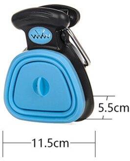 Hond Kak Zak Dispenser Reizen Opvouwbare Pooper Scooper Kak Scoop Schoon Animal Afval Picker Cleaning Tools Huisdier Producten blauw S