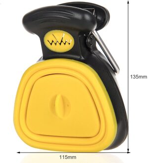 Hond Kak Zak Dispenser Reizen Opvouwbare Pooper Scooper Kak Scoop Schoon Animal Afval Picker Cleaning Tools Huisdier Producten geel S