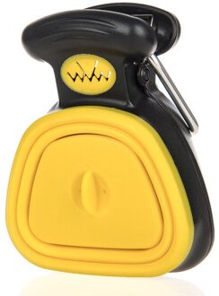 Hond Kak Zak Dispenser Reizen Opvouwbare Pooper Scooper Kak Scoop Schoon Animal Afval Picker Cleaning Tools Huisdier Producten geel / S