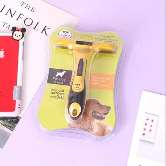 Hond Kam Hair Remover Grooming Kat Borstel Nicer deShedding Tools Kammen Verwijdert Haarborstel voor Katten en Honden Gebogen Blade