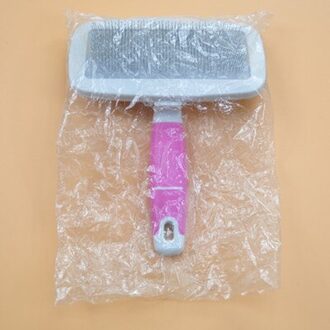 Hond Kam Kat Naald Verwijdering Puppy Kam Borstel Haar Remover Reiniging Massage Borstel Oliejas Pet Beauty Grooming Gereedschap roze