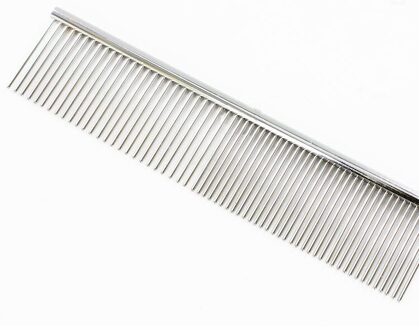 Hond Kam Lange Dikke Haar Bont Removal Brush Rvs Huisdieren Hond Kat Grooming Kammen Voor Shaggy honden Kapper 19x5cm