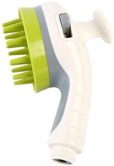Hond Kammen Douche Spuit Pet Hond Water Sprinkler Borstel Voor Honden Katten Handheld Grooming Douchekop Met Zachte Naalden wit