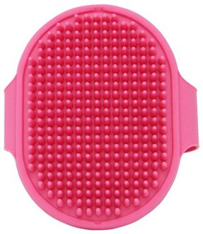 Hond Kat Bad Borstel Huisdier Kam Rubber Handschoen Haar Bont Grooming Masseren Massage Handschoen Pet Douche Hond Borstels roos roze