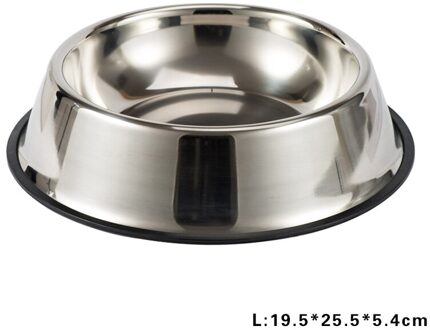 Hond Kat Bowls Rvs Antislip Duurzaam Anti-Val Honden Voerbak Voor Kleine Middelgrote Honden Kat placemat Feeder Huisdier M(26cm)