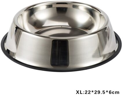 Hond Kat Bowls Rvs Antislip Duurzaam Anti-Val Honden Voerbak Voor Kleine Middelgrote Honden Kat placemat Feeder Huisdier XL(30cm)