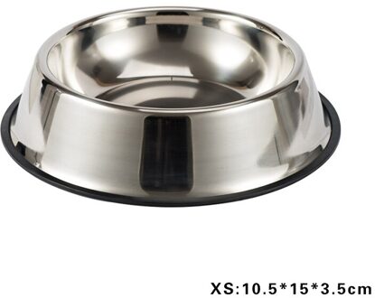 Hond Kat Bowls Rvs Antislip Duurzaam Anti-Val Honden Voerbak Voor Kleine Middelgrote Honden Kat placemat Feeder Huisdier XS(15cm)