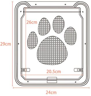 Hond Kat Flap Deur Met 4 Manier Security Lock Flap Deur Voor Hond Katten Abs Plastic Kleine Huisdier Poort Deur kit Kat Honden Flap Deuren