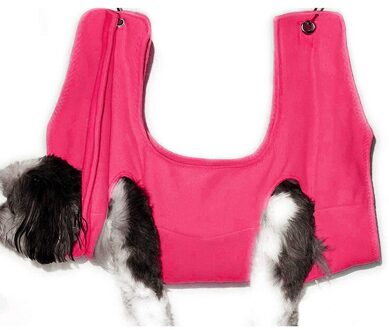 Hond Kat Hangmat Pet Nail Trim Hangmat Kleine En Middelgrote Katten En Honden Thicken Grooming Kleding Huisdier Bed Fleece roze / M