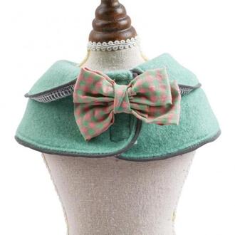 Hond Kat Kleding Kleuterschool Shawl Student Polyester Strik Comfortabele Prinses Stijl Cape Huisdier Geul Huisdier Producten groen M