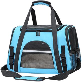 Hond Kat Zak Huisdier Rugzak Puppy Accessoires Beroep Producten Nylon Draagbare Levert Multicolor Pet Carrier Bag blauw
