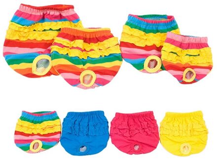 Hond Katoen Sanitaire Broek Fysiologische Sanitaire Slips Menstruele Plaidunderwear Vrouwelijke Hond Nappy Comfortabele Onderbroeken XS