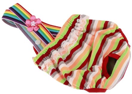 Hond Katoen Sanitaire Broek, Kleurrijke Fysiologische Sanitaire Slips Menstruele Jarretel Nappy Luier Ondergoed Broek Voor Vrouwelijke Pe A / M