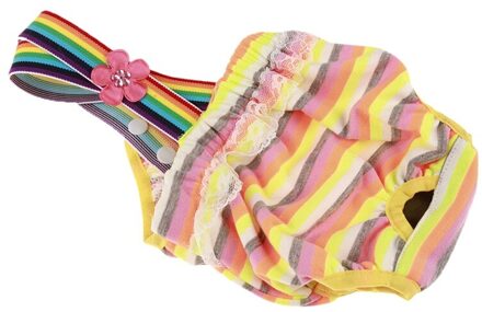 Hond Katoen Sanitaire Broek, Kleurrijke Fysiologische Sanitaire Slips Menstruele Jarretel Nappy Luier Ondergoed Broek Voor Vrouwelijke Pe B / M