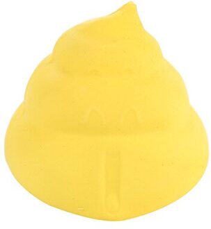 Hond Kauwen Speelgoed Geluid Kak Latex Knabbelen Speelgoed Grappige Kak Vorm Bijtvast Molaire Dierbenodigdheden Tanden Schoon Hond speelgoed TXTB1 geel