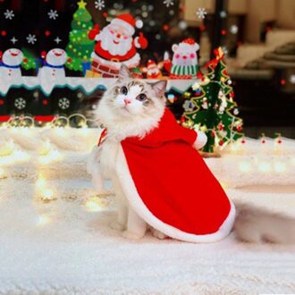 Hond Kerst Kat Mantel Hooded Stijl Warm Houden Kat Hond Kleding Honden Kostuum Huisdier Kleding Jas Huisdieren Kostuum Kleding * 5