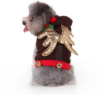 Hond Kleding Set Huisdier Kerst Accessoires Elanden Bell Borst Harnas Voor Honden Puppy Festival Vest Voor Leash