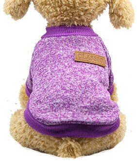 Hond Kleding Voor Kleine Honden Zachte Hond Trui Kleding Voor Hond Winter Chihuahua Kleding Classic Pet Outfit Accessoires Paars / S