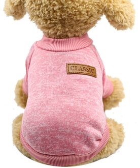 Hond Kleding Voor Kleine Honden Zachte Hond Trui Kleding Voor Hond Winter Chihuahua Kleding Classic Pet Outfit Accessoires Roze / S