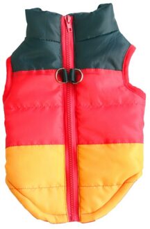 Hond Kleding Winter Gewatteerde Vest Harnas Warm Winddicht Jas Voor Hond Snowsuit Hond Cachorro Mascotas Goederen Voor Huisdieren Rood / M