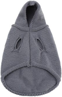 Hond Kleding Winter Solid Hooded Hond Jassen Puppy Winter Warm Jumper Kleding Solid Pet Hoodies Voor Kleine Medium Grote Huisdier #3 Grijs / M
