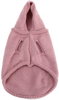 Hond Kleding Winter Solid Hooded Hond Jassen Puppy Winter Warm Jumper Kleding Solid Pet Hoodies Voor Kleine Medium Grote Huisdier #3 Roze / M