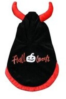 Hond Kleren Leuke Zachte Warme Halloween Mantel met Caps Teddy Poedel Bichon mantel Halloween Huisdier Kostuums met Cosplay Hoorns XL