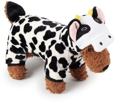 Hond Koe Kostuum Schattige Puppy Kleding Koe Stijl Capuchon Zachte En Comfortabele Jumpsuits Voor Kleine Hond (Xl) XS