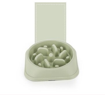 Hond Kom Slow Feeder Pet Bowls Feeding Dish Plastic Anti Verstikking Puppy Kat Eten Voedsel Plaat Draagbare Reizen Huisdieren Producten groen / M
