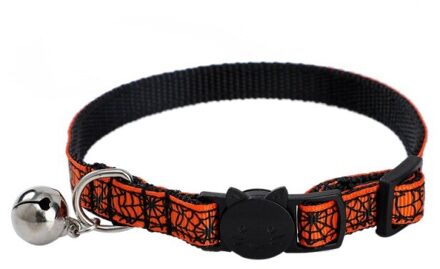 Hond Kraag Halloween Kat Halsbanden Met Klokken Pompoen Schedel Thema Quick Release Puppy Kraag Verstelbare Voor Kleine Grote Huisdier