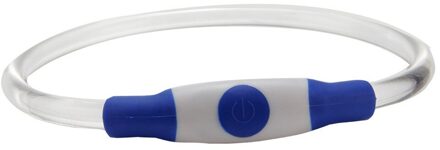 Hond Kraag Multifunctionele Led Halsband Tpu Kan Cut Usb Oplaadbare Verlichting Kraag Ошейник Для Собак Ошейник Собаке #30 blauw