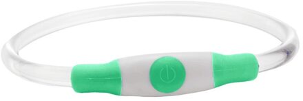 Hond Kraag Multifunctionele Led Halsband Tpu Kan Cut Usb Oplaadbare Verlichting Kraag Ошейник Для Собак Ошейник Собаке #30 groen