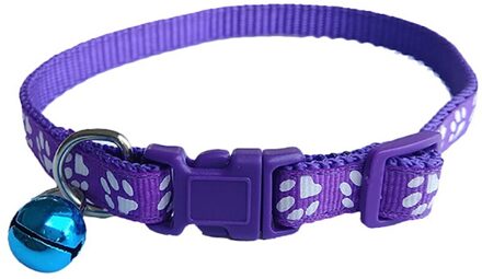Hond Kraag Verstelbare Pet Hond Kat Kraag Reflecterende Huisdier Bel Kraag Geschikt Voor Katten En Kleine Hond Levert Leash Accessoires paars